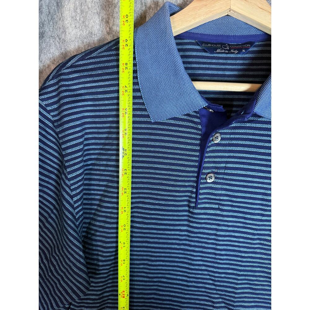 Masters Clubhouse Collection Striped Golf Polo Mens XL Made In Italy - Picture 9 of 9